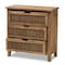Baxton Studio Clement Oak Finished 3-Drawer Wood Spindle Chest 162-10558 - alternate 7